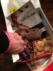 Yes, there is a chocolate shake in the box!